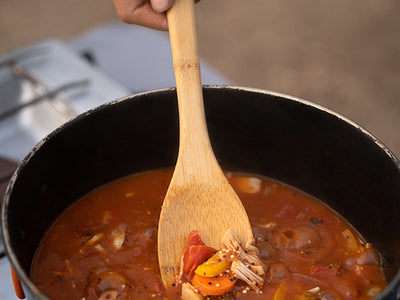 Fall Camping Recipe: Jackfruit Tortilla Soup with Jackfruit and Quinoa