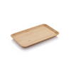 Bamboo Serving Tray with angled sides on a white background.