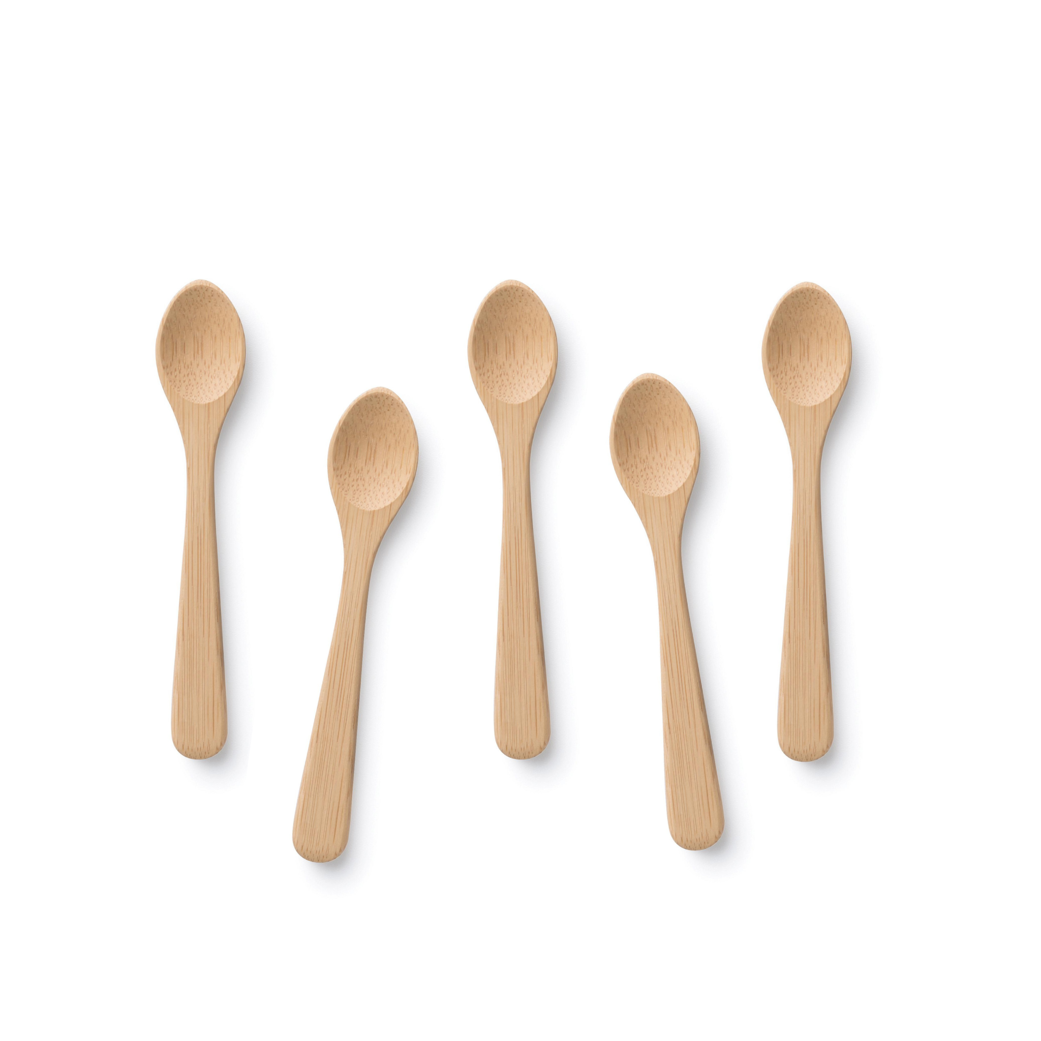 6 PCS Wooden Teaspoons, Honey Spoon Small Wooden Spoons Natural Wooden