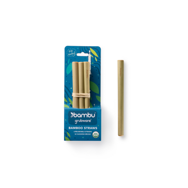 Reusable Short Bamboo Straws set of 6