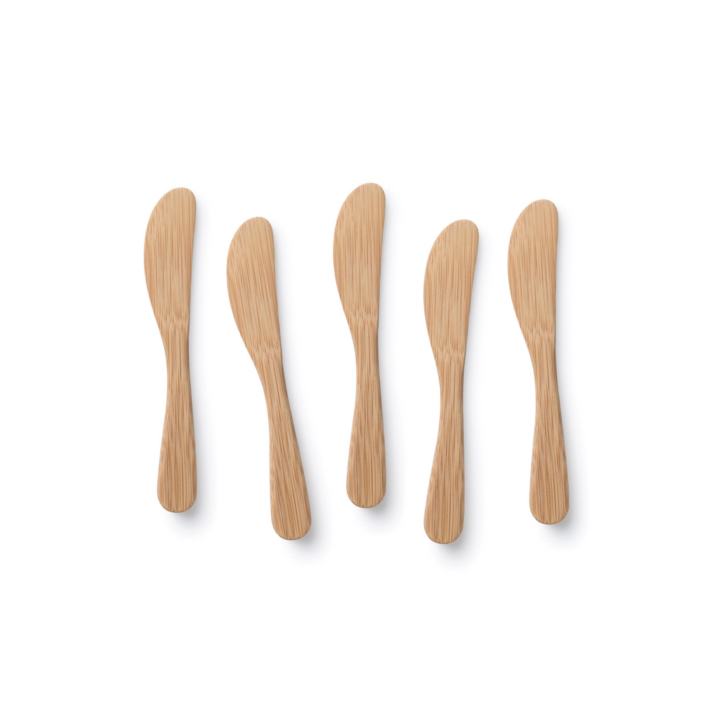 Bamboo mini spreaders for cheese, jam, and spreads. Set of 5.