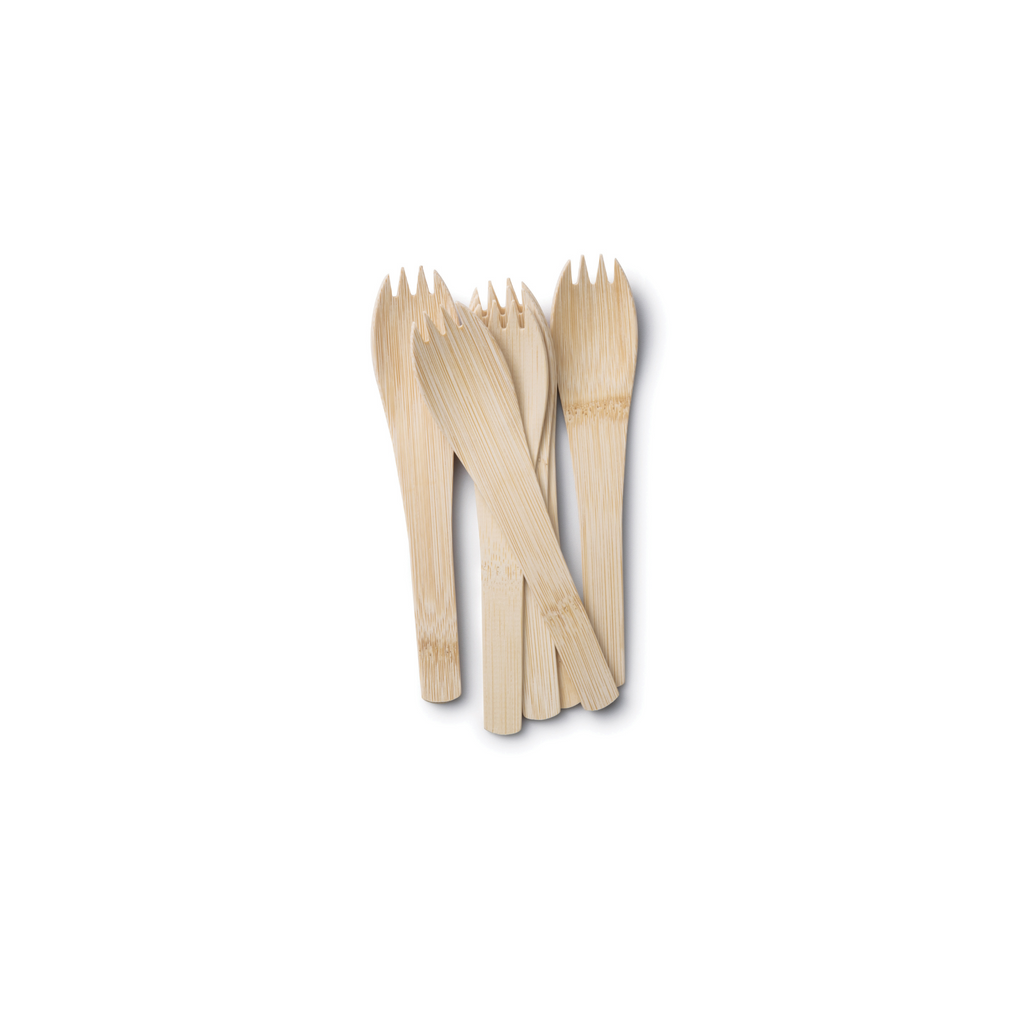 Veneerware® Bamboo Spork with Handle, Bulk Case