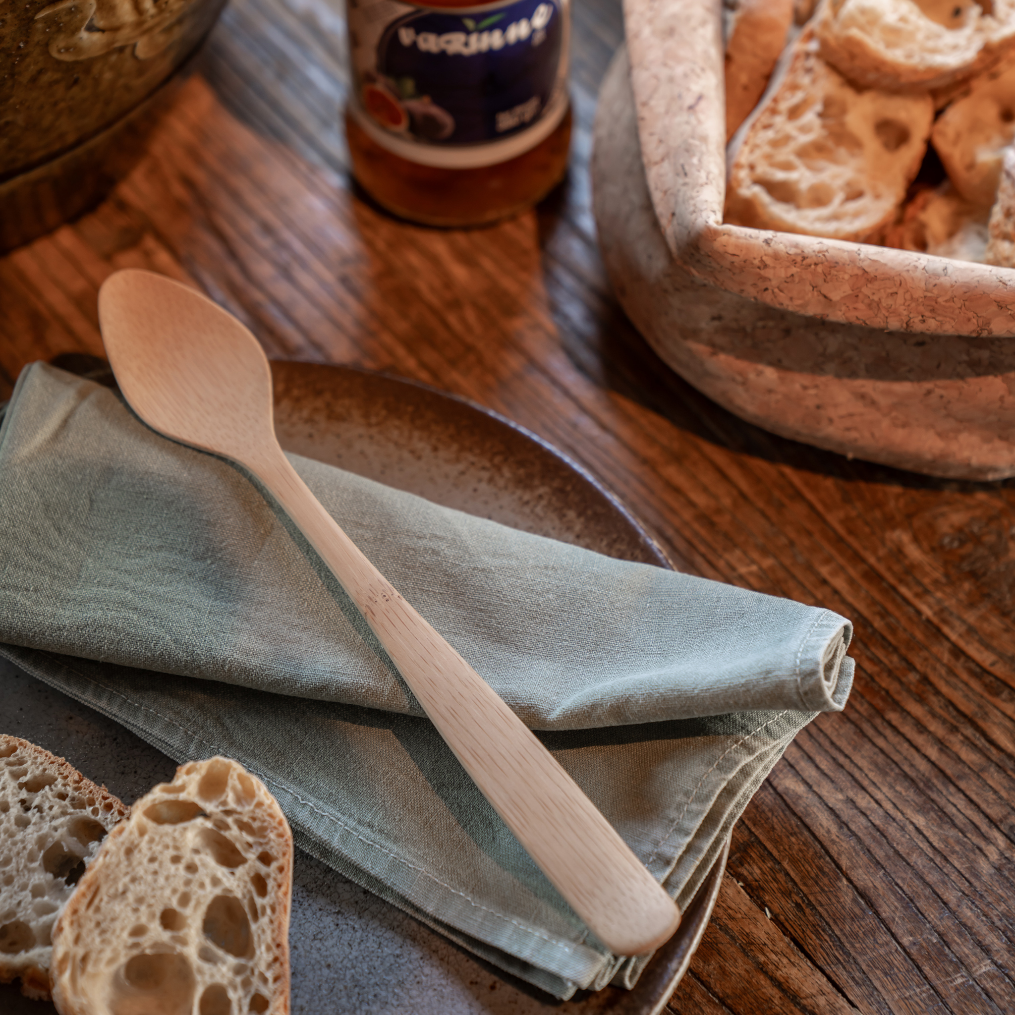 Long Handle Camping Bamboo Spoon- Camping Eating Utensils - bambu