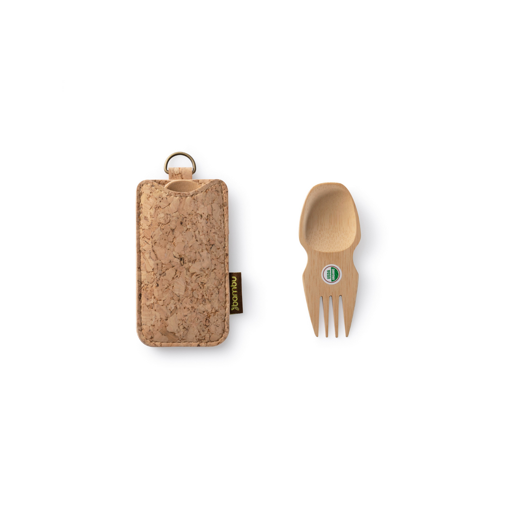 Bamboo Spork Set: Spork & Cork