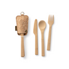 Utensil Set with Cork Fabric Pouch