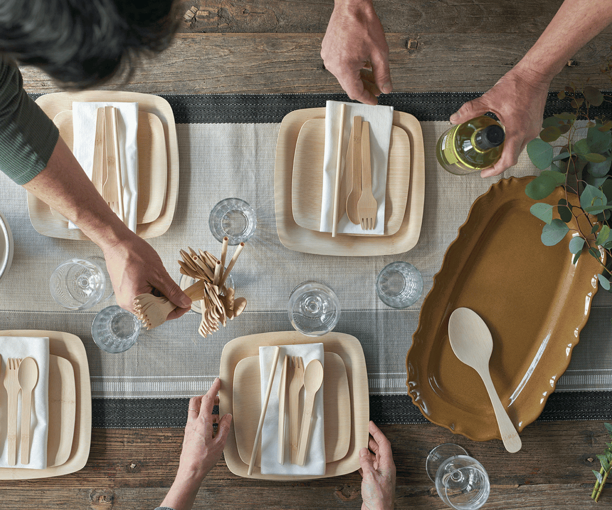 bambu® creates eco-friendly dinnerware & sustainable home goods. Specializing in certified organic products, disposable plates, kitchen utensils, cutlery, cutting boards made from renewable resources such as bamboo, cork, and more. Shop now.