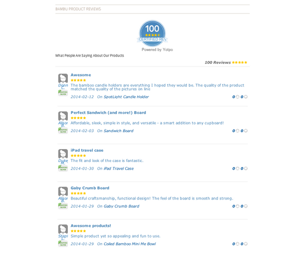 bambu Customer Reviews