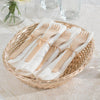 Veneerware® Bamboo Forks rolled with cutlery