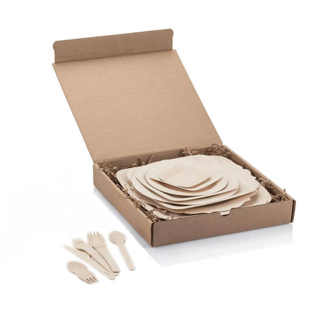 Disposable Bamboo Plates & Utensils in Bulk